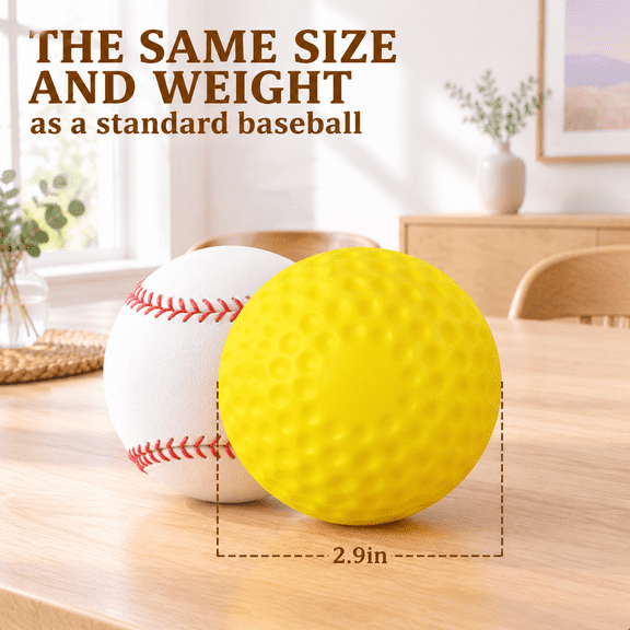 60 Mph Dimpled Baseballs 12 Pack 9 Inch Pu Pitchinghine Balls For Adult Durableing Hitting Fielding Practice Hand-eye Coordinatio