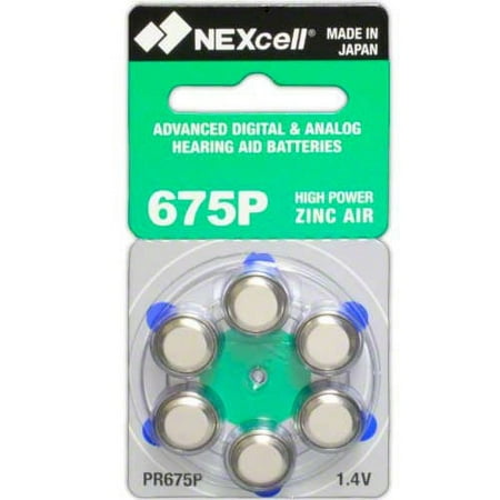 60 NEXcell Hearing Aid batteries Size: 675P Cochlear