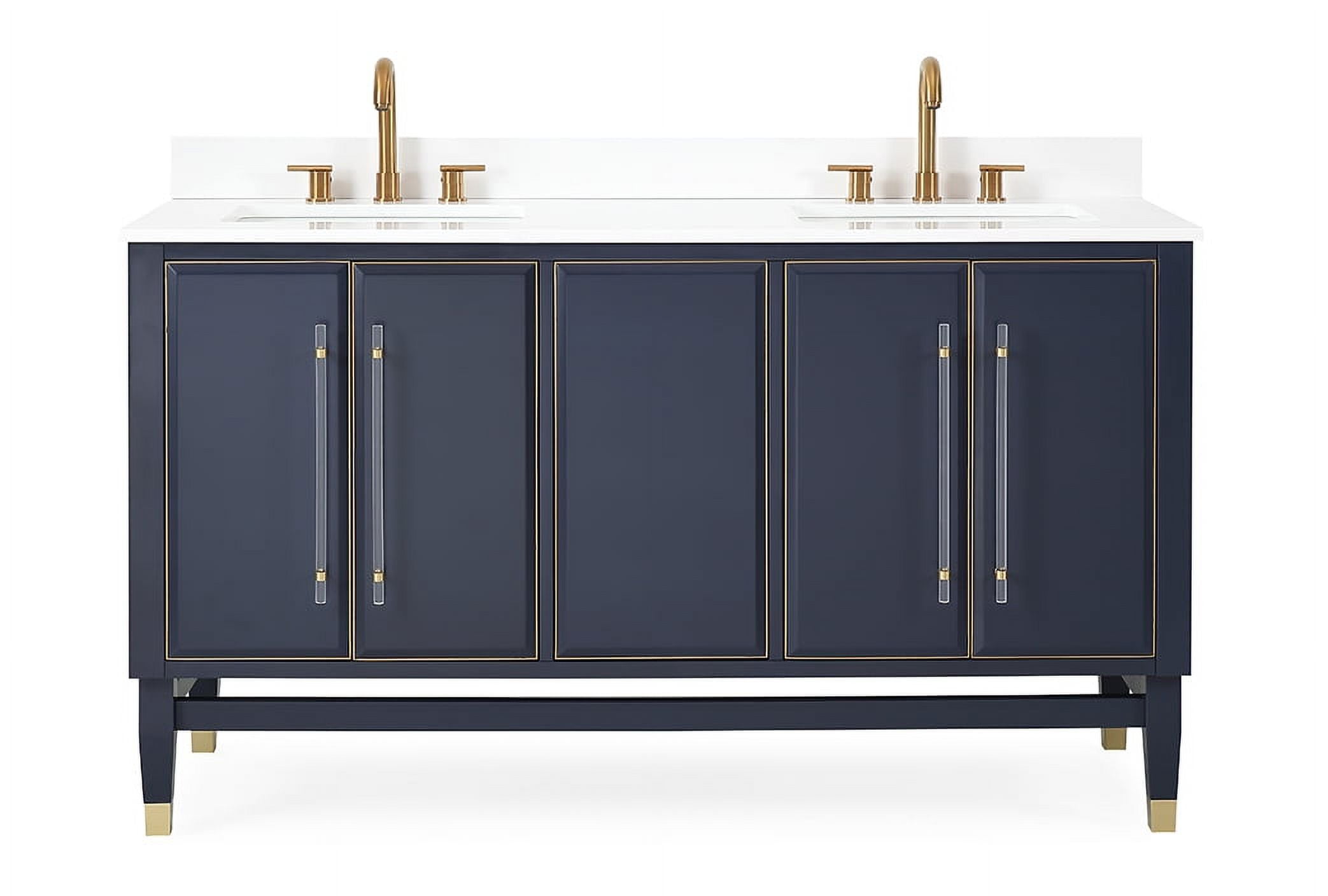 60" Navy Blue Tenant Brand Bertone Bathroom Sink Vanity