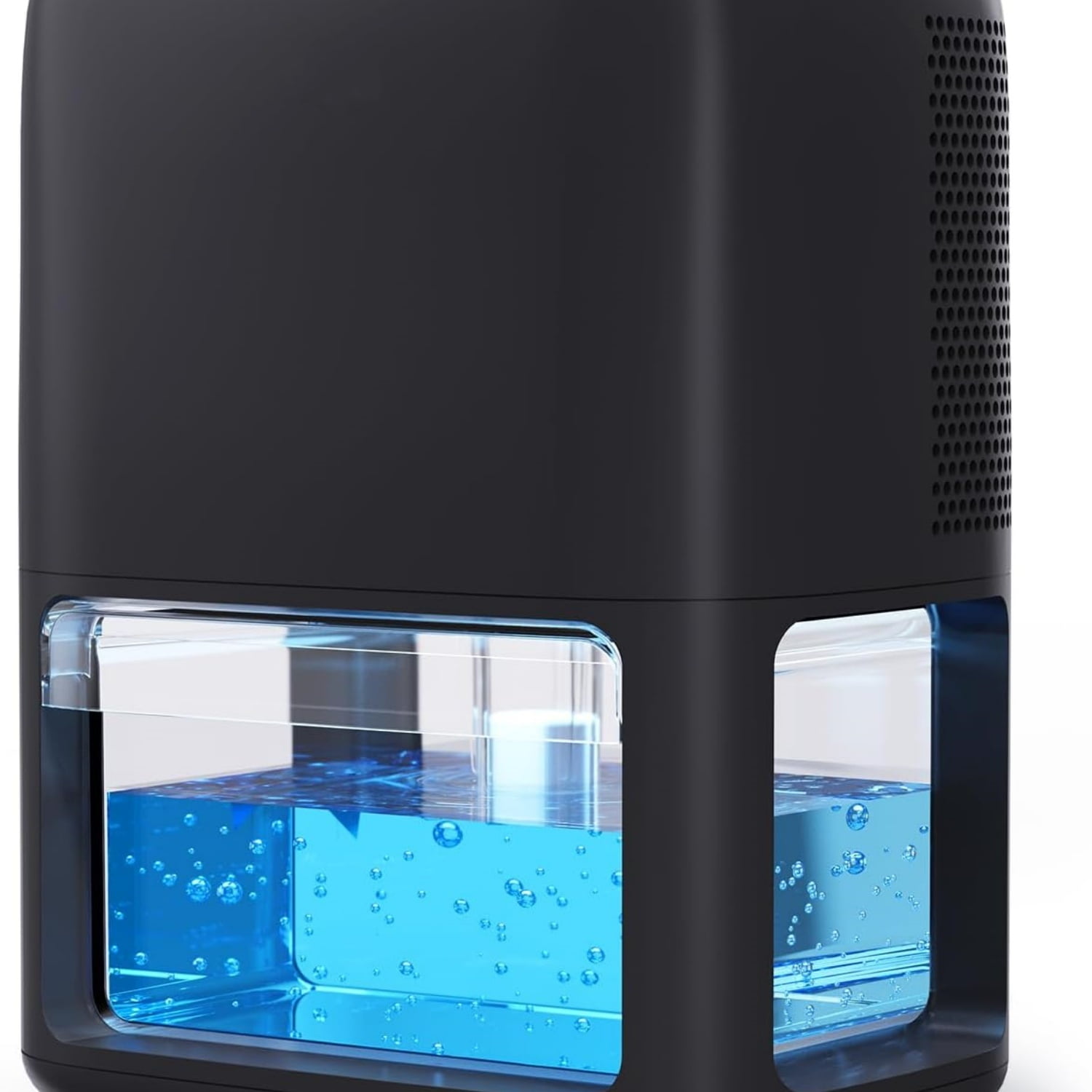60 OZ Dehumidifiers for Home, Dual-Semiconductor Quiet Dehumidifier with Timer Auto-Off Sleep Mode 7 Colors Light Portable Small Dehumidifiers for Bathroom, Cloakroom, RV, Black