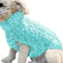 60% Off Clear! SUWHWEA Fashiom Pets Solid Winter Dog Sweater Knitted Warm Sleeveless Pet Clothes Pet Supplies on Clearance Fall Savings in Season