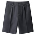 thumbnail image 1 of Ganfancp Mens Shorts, Men Shorts Classic Exercise Golf Shorts Cotton Cargo Shorts Men's Summer Beach Shorts with Pockets Leisure Dark Gray M, 1 of 2