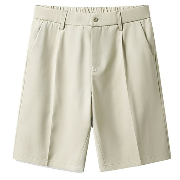 Ganfancp Mens Shorts, Men Shorts Classic Exercise Golf Shorts Cotton Cargo Shorts Men's Summer Beach Shorts with Pockets Leisure Khaki XXL