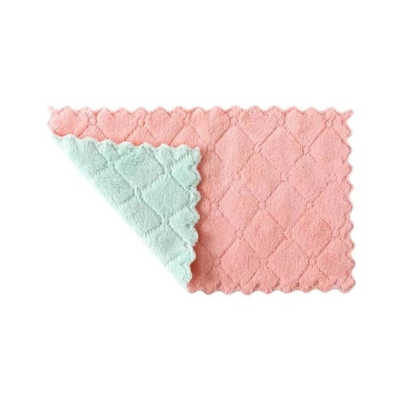 Up to 60% Off! Kingtowag Pre-Mium Dish Towels, 5Pc Double-Sided Rag (Bag) Light Green 27*16Cm, Multi-Purpose Kitchen Towels Quick Drying Kitchen Dish Cloths, Rag Super Soft Bar Towels