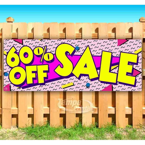 60% Off Sale 13 oz Vinyl Banner With Metal Grommets