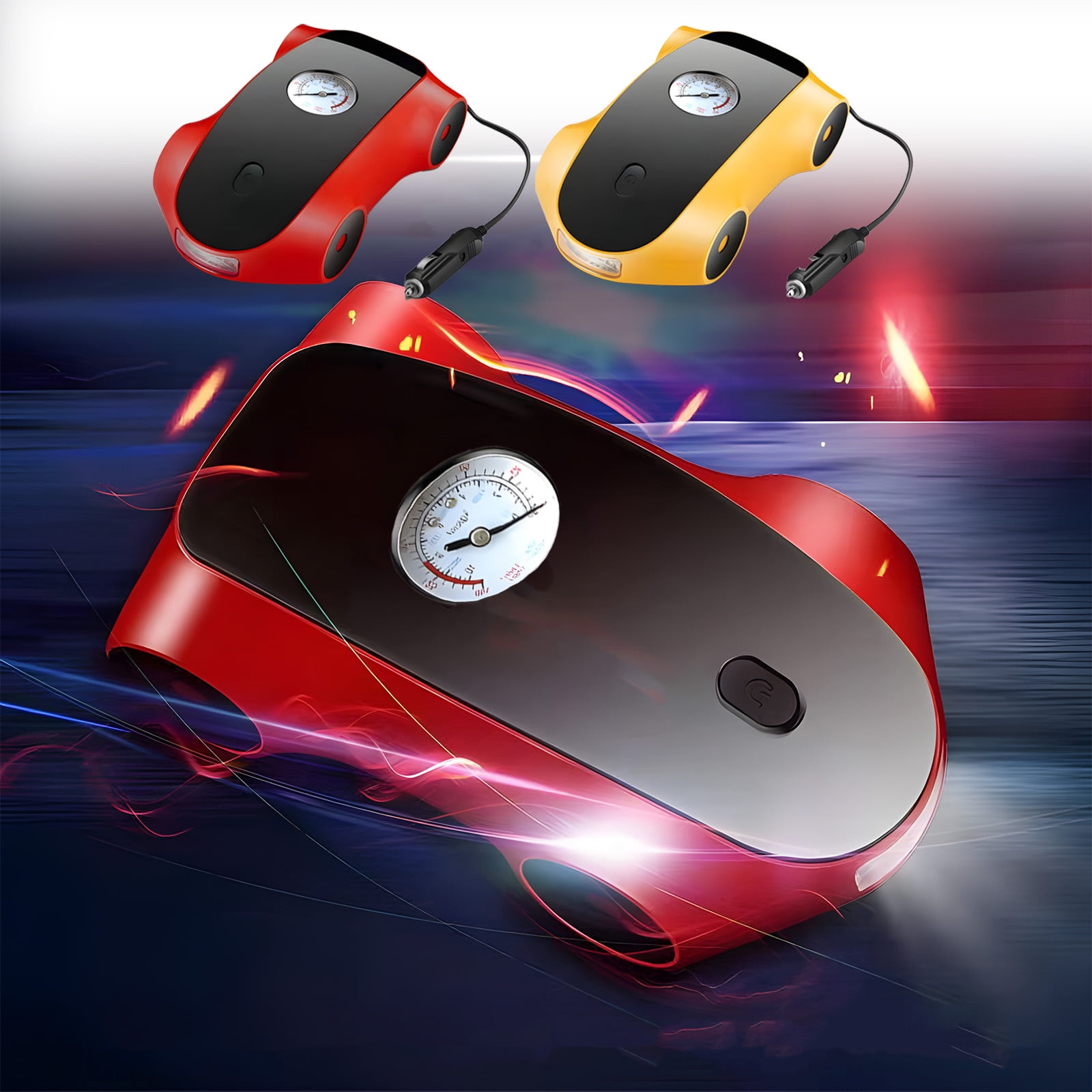 Irosiy Portable Car Tire Inflator - Digital Display, 2000mAh Rechargeable, Built-in Light, Air Compressor - View #10