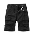 thumbnail image 1 of Ganfancp Mens Shorts, Men Shorts Classic Exercise Golf Shorts Cotton Cargo Shorts Men's Summer Beach Shorts with Pockets Leisure Black XXXL, 1 of 3