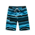 thumbnail image 1 of Ganfancp Mens Swim Shorts, Men Quick Dry Beach Shorts Mesh Lined Swimming Trunks Draw Rope Leisure Loose Shorts Printed Large Shorts with Pocket Blue XXXL, 1 of 7