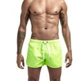 thumbnail image 1 of Ganfancp Mens Swim Shorts, Men Quick Dry Beach Shorts Mesh Lined Swimming Trunks Draw Rope Leisure Loose Shorts Printed Large Shorts with Pocket Green L, 1 of 2