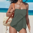 thumbnail image 1 of pstuiky Swimwear for Women 2025, Women Two Piece Swimsuits Solid Color Bathing Suits Beachwear Bikini Set for Women Summer Swimwear Comfortable and Stylish Design Army Green 10, 1 of 10