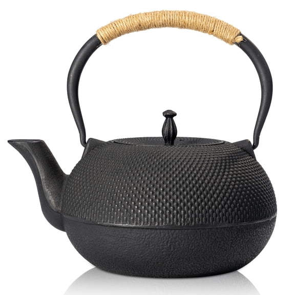 60 Oz Japanese Cast Iron Teapot with Stainless Steel Infuser - 1800ml Large Capacity for Home Brewing & Outdoor Camping