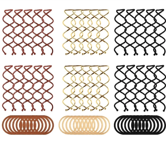 60 PCS Alloy Spiral Hair Pins Set, Hair Bun Maker - Non-scratch Rounded Tips for Women,Brown