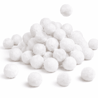 60 PCS Artificial Snowballs, 2 Inch Reusable Fake Snowballs for Indoor Snowball Fight, Christmas Party Decorations, Soft Lightweight Snowballs for Kids & Family Winter Games