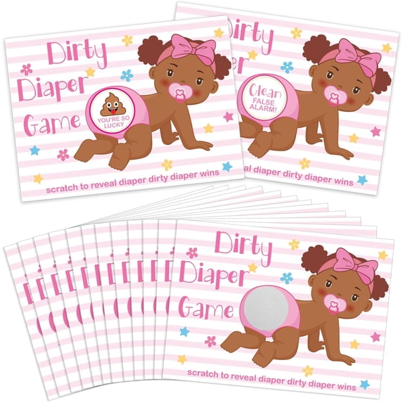 60 PCS Baby Shower Scratch off Game Funny Raffle Cards Baby Shower Party Games Decorations