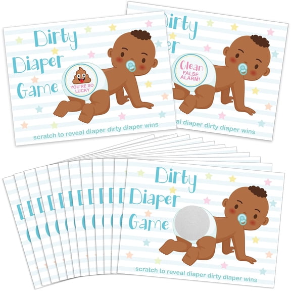 60 PCS Baby Shower Scratch off Game Funny Raffle Cards Baby Shower Party Games Decorations