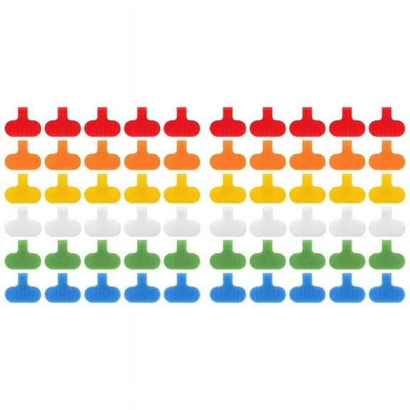60 PCS Cable Labels Cord Labels Multi-Color Write on Wire Labels Tags for Cable Management and Identification