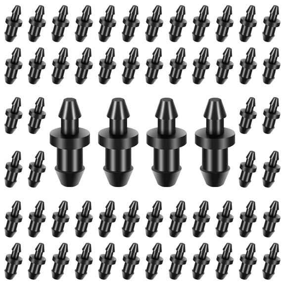 60 PCS Drip Irrigation Plugs - Barbed End Caps for Garden