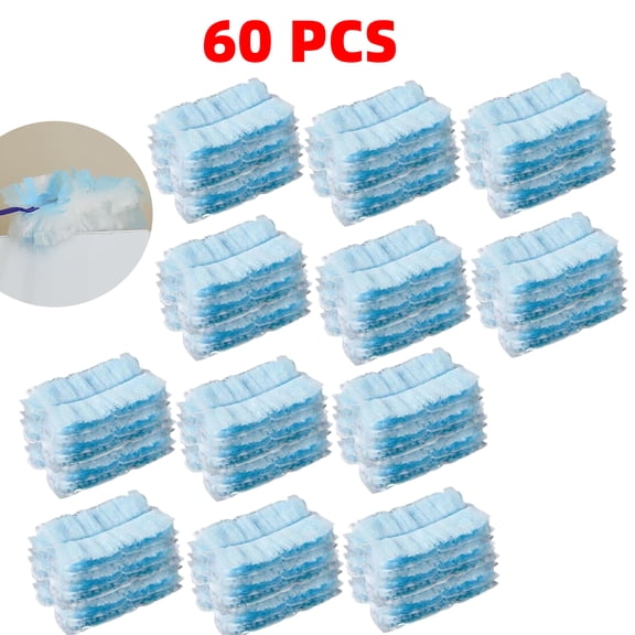 60 PCS Duster Refills, Static Dust Removal Brush Disposable Replacement Head for Electronics, Furniture, Blinds, Ceiling Fans