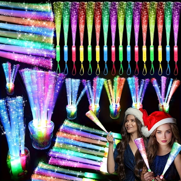 60 PCS Glow Sticks Party Supplies, Multicolor Flashing LED Light Up Sticks Glow in the Dark Toys for Kids Christmas Party Favors Wedding Birthday