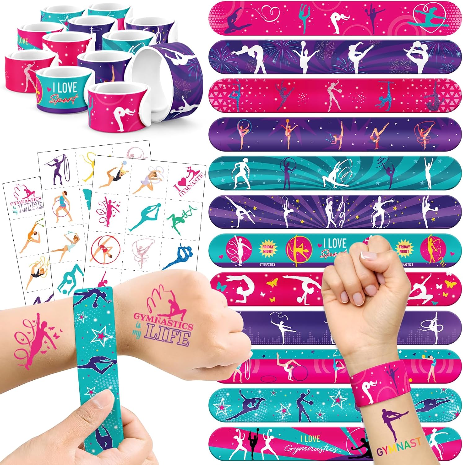 12 Handmade Gymnastics Necklaces – Party Bag Fillers, Gifts For Gymnasts, Fundraising Prizes