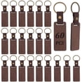 thumbnail image 1 of 60 PCS Leather Wood Keychain Blanks Unfinished Wooden Keychains Rectangular Shape Black Walnut Wood Keychains Blanks for Engraving DIY Crafts Personalized Gifts$$Art & Craft, 1 of 5