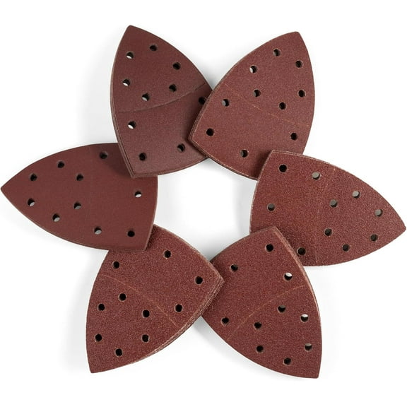 60 PCS Mouse Sander 11 Holes Detail Palm Sanding Sheet Hook and Loop Grit 40-240