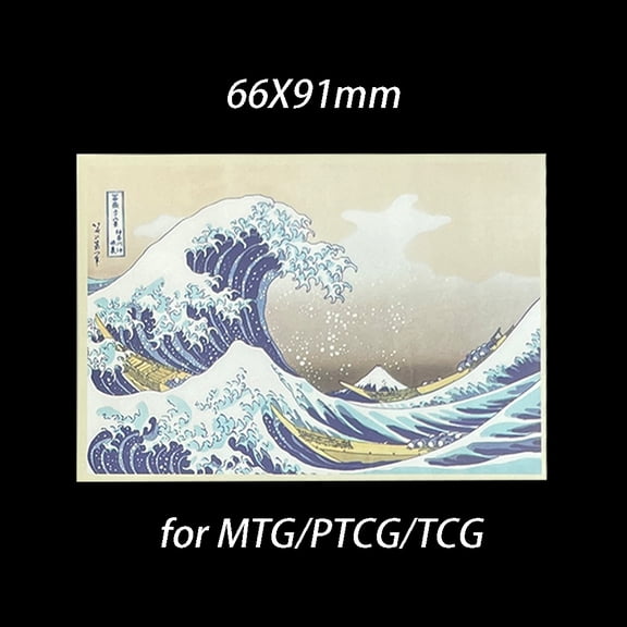 60 PCS Multi-size Card Sleeves Japanese Surfing Patterns Trading Card Sleeves Cartoon Card Protector Sleeves for MTG/PKM/YGO