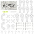 60 PCS Picture Hangers Hanging Kit, Heavy Duty Hooks for Stucco