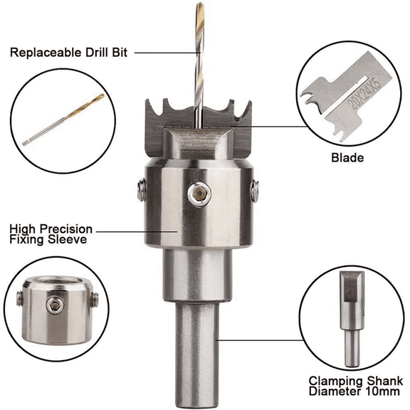 60 PCS Ring Drill Bit Set, 16-21 mm Blades Wood Ring Drill Bit Wooden Ring Maker Steel Wood Bead Drill Bit