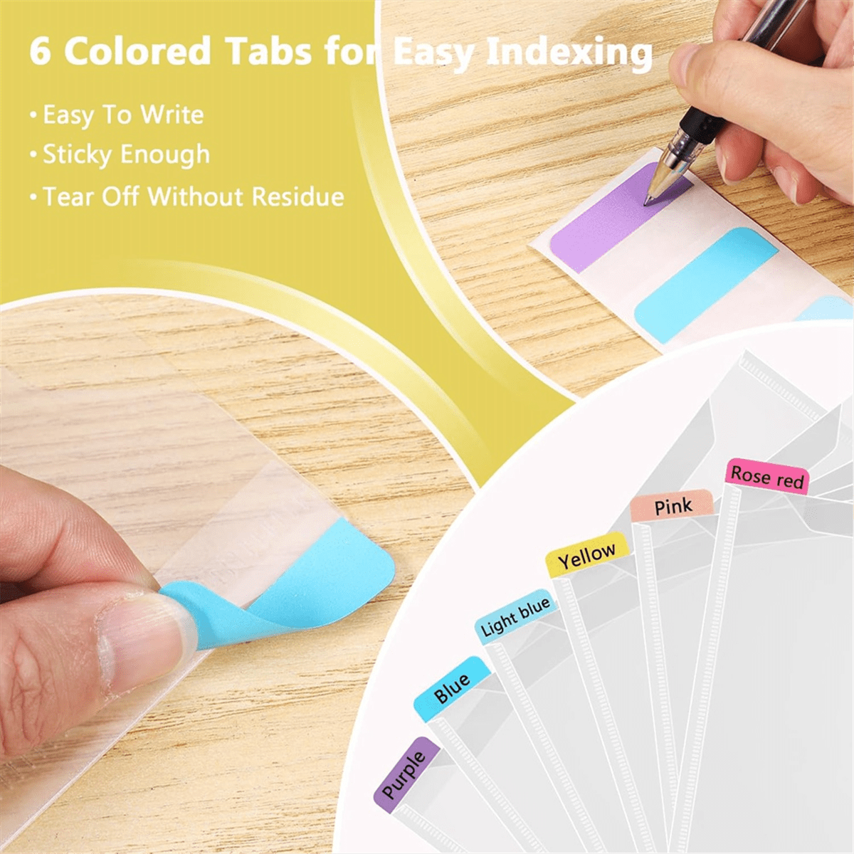 60 PCS Scrapbook Paper Storage Organizer with 120 Sticky Index Tabs for