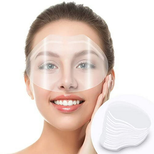 60 PCS Shower Face Eye Shieldsï¼ŒClear Visors Eye Protector Makeup Protective Eyebrow Shower