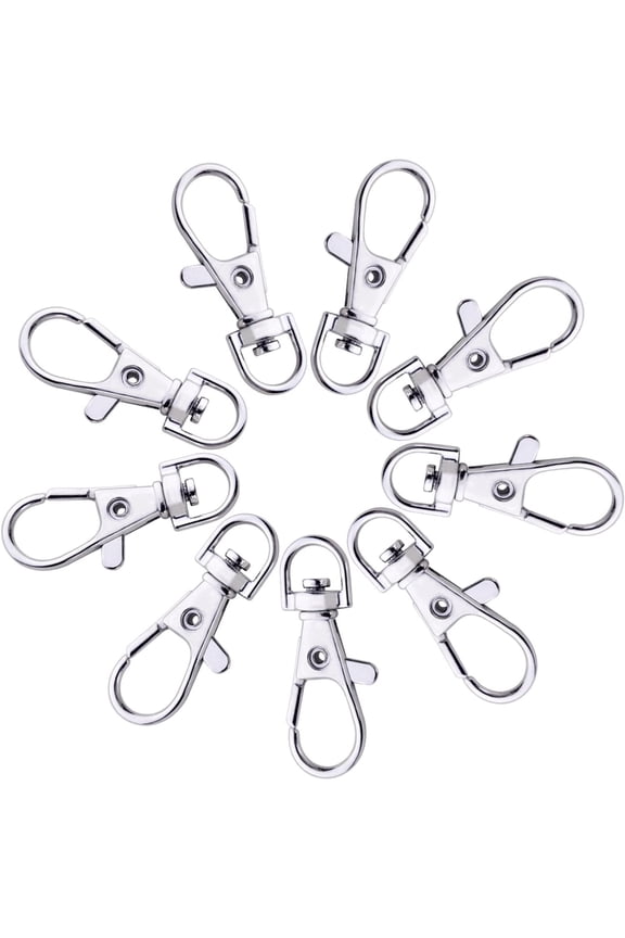 60 PCS Swivel Lanyard Snap Hooks Strong Key Chain Rings and Lobster Clasps Trigger Clips for DIY Bags