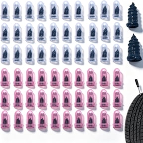 60 PCS Tire Repair Rubber Nail, Vacuum Tire Repair Kits Spiral Rubber Screws, Fast Self-Service Tool for Car, Truck, Motorcycle, Tractor Tire Puncture Repair (Black)