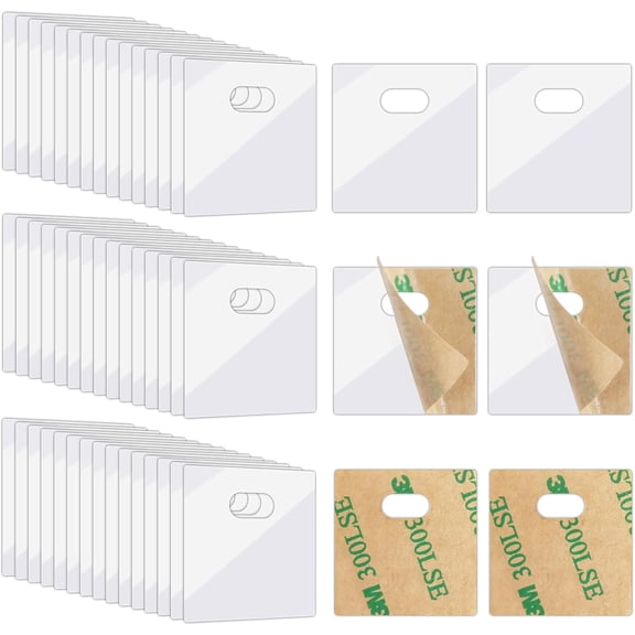 60 PCS Vertical Blind Repair Tabs Kit, Clear Strong Adhesive PVC Fixers & Vertical Blinds Replacement Slats, Blind Fixer Tabs Invisible Snap in Repair Patches, Easy DIY Fix No Tools Needed