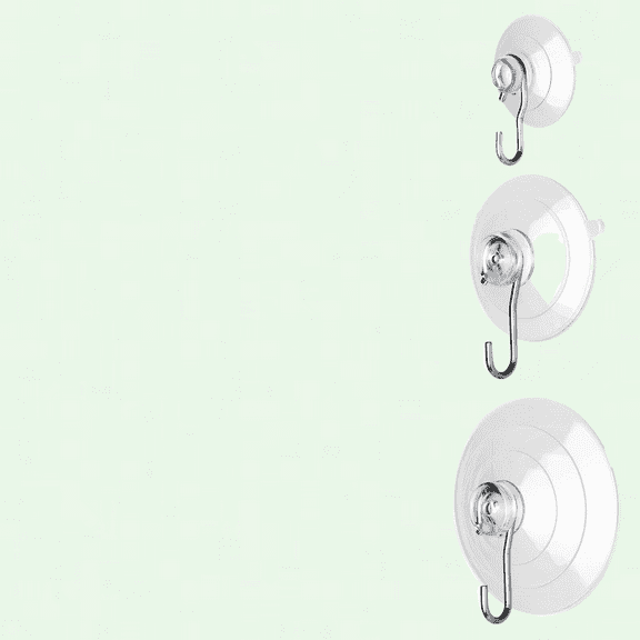 60 PCS Window Suction Cup Hooks, Clear Removable Wall Hooks for Glass, Mirror, Garland, Loofah, Tile