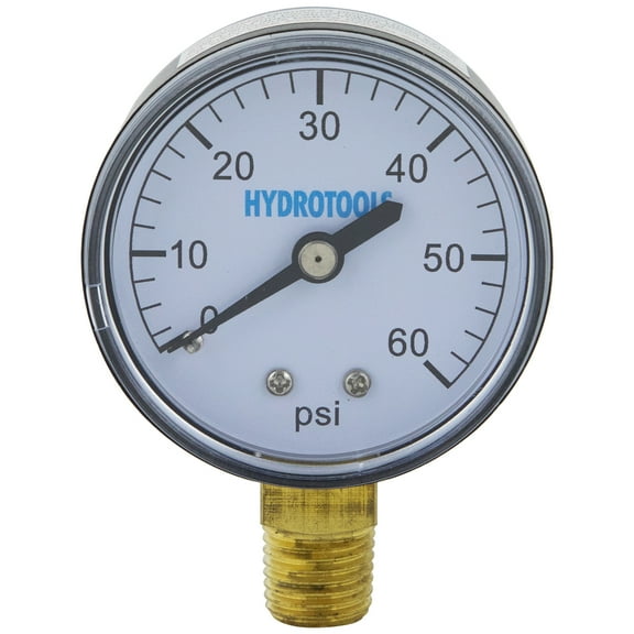 Swimline 60PSI HydroTools Bottom Mount Pressure Gauge Swimming Pool Filter and Pump Accessory 2.75"