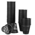 thumbnail image 1 of 60 Pack 2 Inch Net Cups Slotted Mesh Wide Lip Filter Plant Net Pot Bucket Basket for Hydroponics, 1 of 8