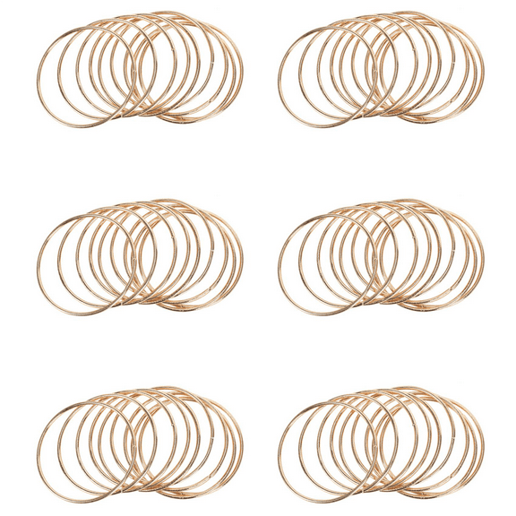60 Pack 3 Inch Gold Dream Catcher Metal Rings Hoops Macrame Ring for Dreamcatchers and Crafts