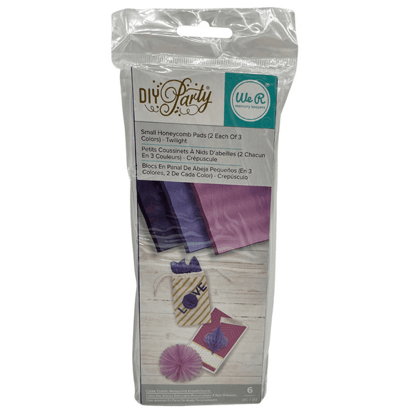 60 Pack 3 in x 8 in Small Twilight Honeycomb Pad Set, Decorative Pads, Perfect for DIY Party Decor, Centerpieces, Table Accents, Hanging Decorations, Birthdays, Events, Bulk