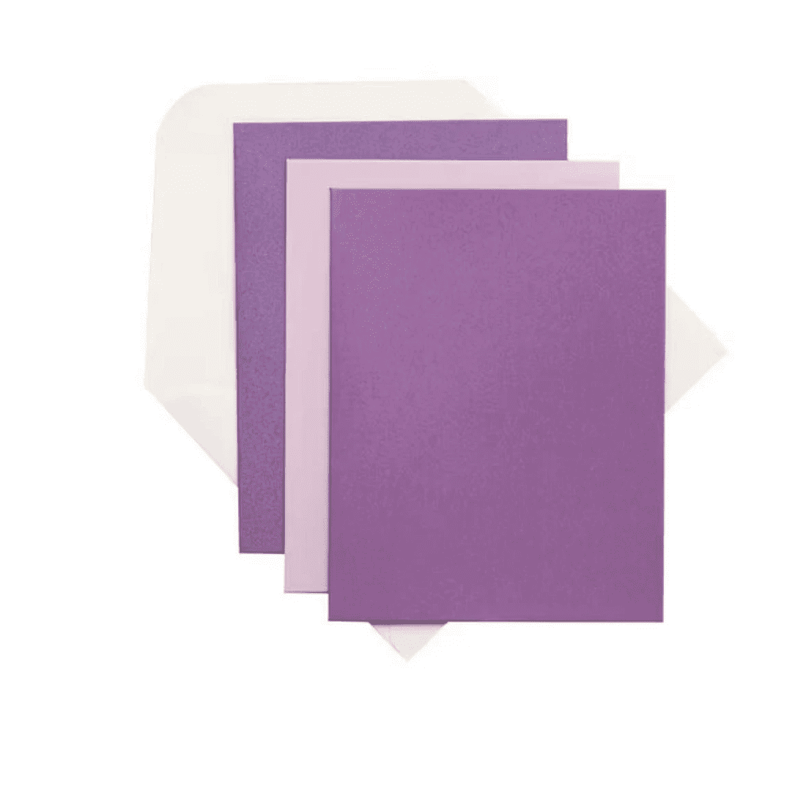 60 Pack 5 in x 7 in Card and Envelope Set, Thick, Sturdy Cardstock for Invitations, Greeting Cards, Thank You Notes, Includes Matching Envelopes, Elegant Design for DIY Projects, Bulk, Purple