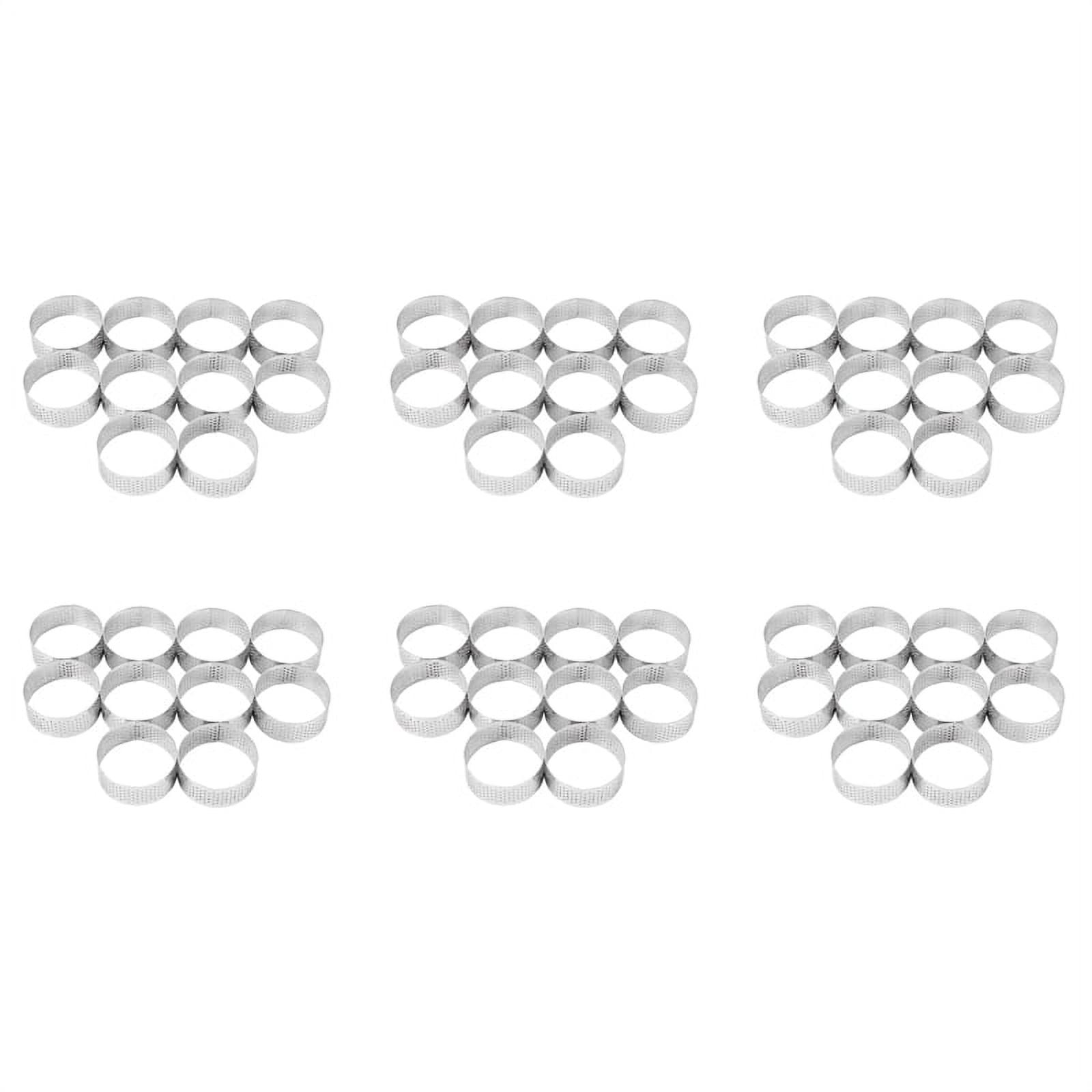 10er Set Edelstahl Tortenringe 5 Cm - Perforierte Backformen Für Mousse & Desserts