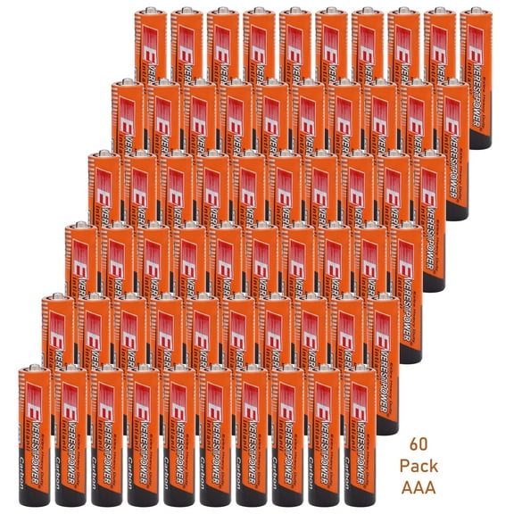 60 Pack AAA Battery Everest Power 50% More Power 1.5v Long Lasting Triple A Battery