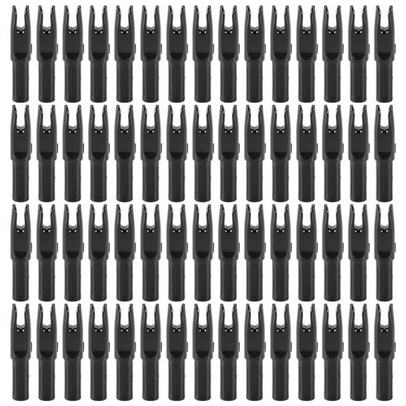 60 Pack Archery Arrows Nock ID 6.2mm Nocks Insert Tail for DIY Hunting Shootings Compound Recurve Bow