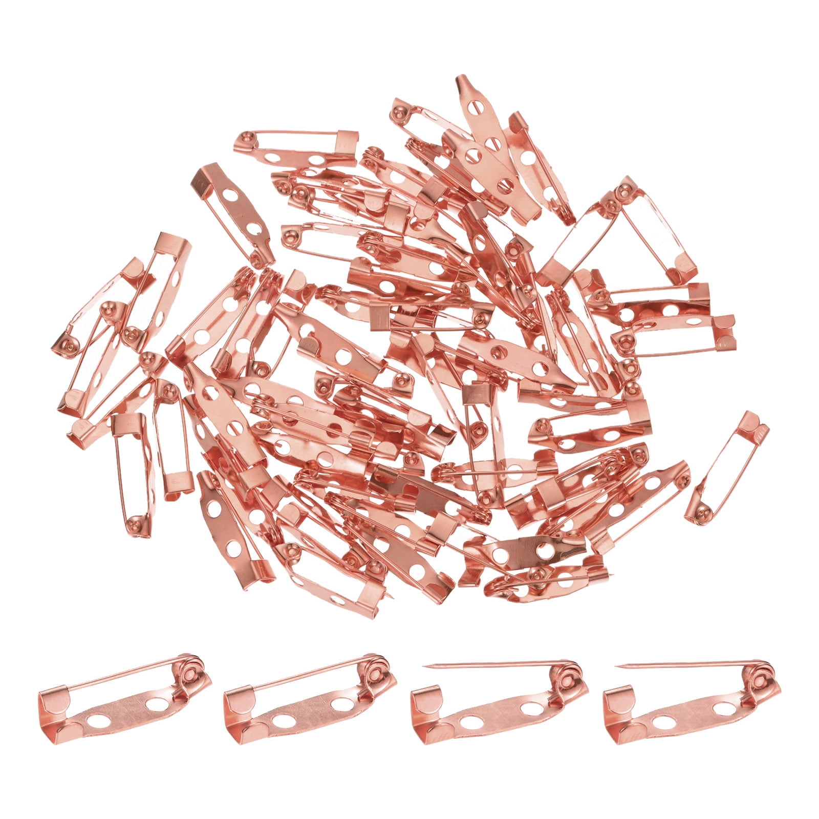 60-Pack Bar Pins, 0.8 Inch Brooch Pin Backs Safety Clasp for Badges ...