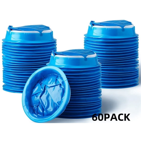 60 Pack Barf Bags Disposable,Portable Puke Bags,1000ml High Density Vomit Bags,Leak Resistant Perfect for Morning Sickness,Kids,Pregnant Women,Taxis Drivers,Car Motion Sickness