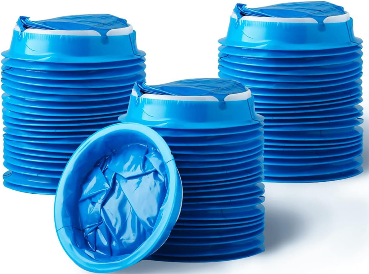 60 Pack Disposable Barf Bags, 1000ml, LeakProof, Ideal for Morning