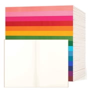 60 Pack Blank Notebook Journals Bulk, A5 Unlined Paper Composition Notebook, 8.3 x 5.5 , Kraft Cover with Rainbow Spines, 15 Colors 60 Pages for Office Travel