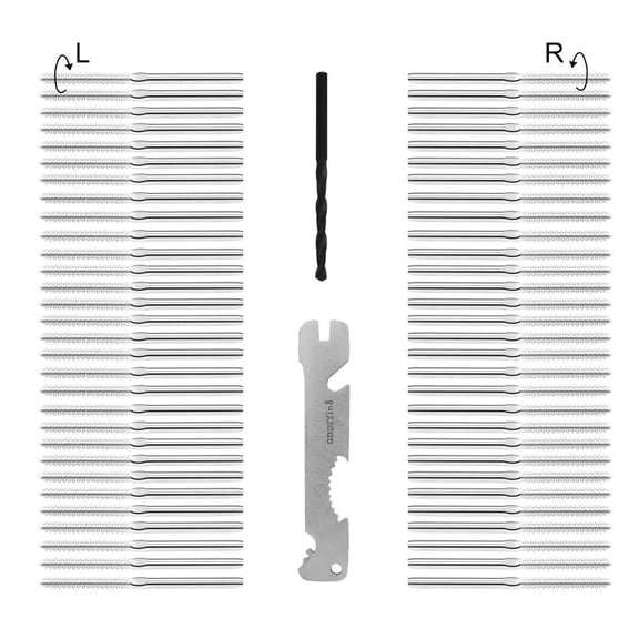 60 Pack Cable Railing Hardware Kit, T316 Stainless Steel Left & Right Hand Swage Lag Screws for 1/8" Stair & Deck Railing, Marine Grade DIY Wood Post Hardware with Tool & Drill Bit