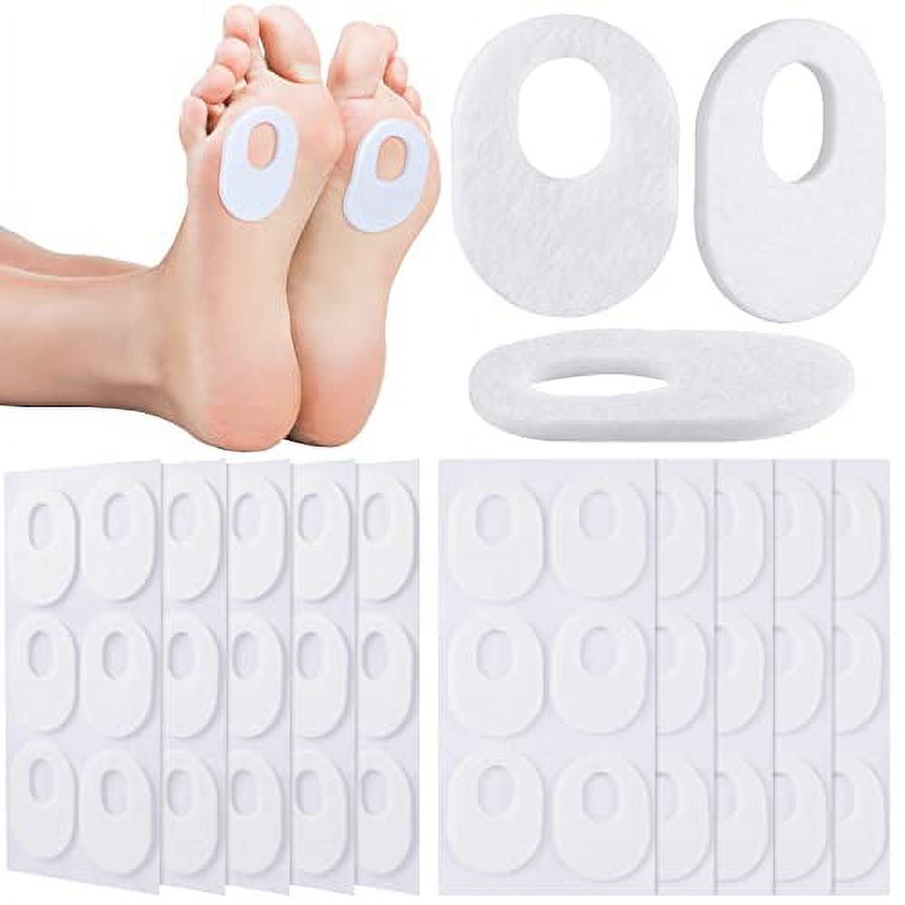 60 Pack Callus Pads Soft Felt Callus Oval Shape Corn Pads for Bottom of