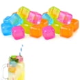 thumbnail image 1 of 60 Pack Colorful Plastic Ice Cubes Reusable Cool Drinks Coffee Wine Refreezable, 1 of 7